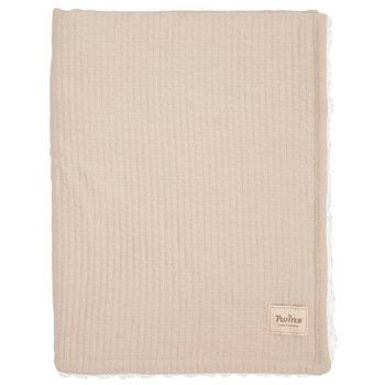 Плед Twins Cotton 3D, 100х80 см, бежевий (1407-TC3D-02) - Pampik