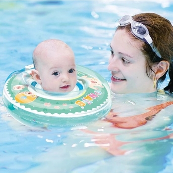 Круг на шею для плавания Nai-B, 0-12 мес, до 14 кг, мятный (26997) - Pampik - 2