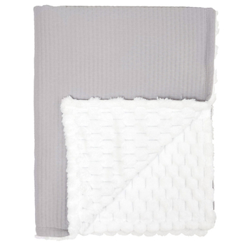 Плед Twins Cotton 3D, 100х80 см, серый (1407-TC3D-10) - Pampik - 2