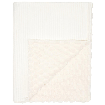 Плед Twins Cotton 3D, 100х80 см, молочний (1407-TC3D-202) - Pampik - 2