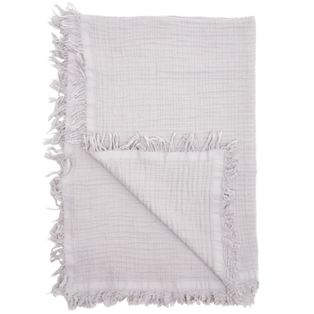 Плед мусліновий Twins Brezzy, 4-шаровий, 120х100 см, сірий (1625-TMBN-10) - Pampik