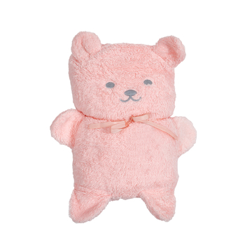 Плед Bebekevi Ведмедик, 90x95 см, рожевий (1236S) - Pampik