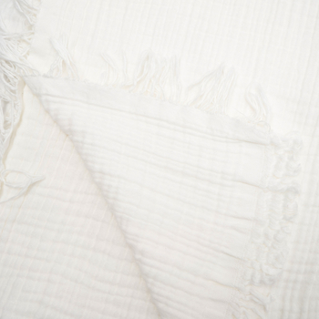 Плед мусліновий Twins Brezzy, 4-шаровий, 120х100 см, білий (1625-TMBN-01) - Pampik - 2