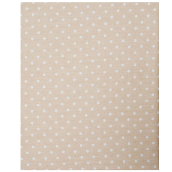 Простирадло на резинці Twins, сатин, 145x75 см, бежевий в горошек (6012-02) - Pampik