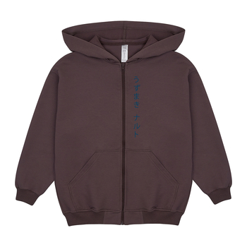 Спортивна кофта Garnamama худі велике на блискавці + з наклейкою Anime 122-128 Коричневий (1056241.1421302) - Pampik - 2