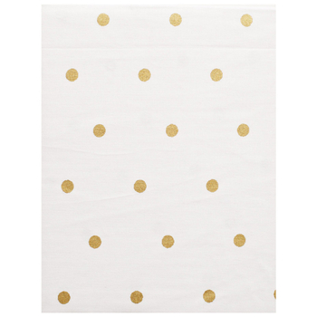 Простирадло на резинці Twins Dolce Insta Горох, бязь, 120x60 см, білий з золотом (6060-DI-01gg) - Pampik