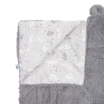 Плед Twins Teddy, 100х80 см, сірий (1424-TT-10) - Pampik - 2