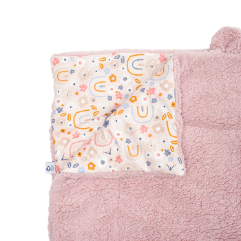 Плед Twins Teddy, 100х80 см, пудровий (1424-TT-24) - Pampik - 2