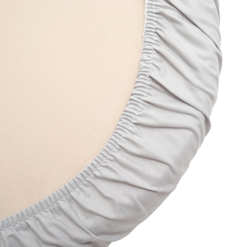 Простирадло на резинці Twins Organic, бязь преміум, 90x50 см, сірий (6010-TO95-10) - Pampik - 2