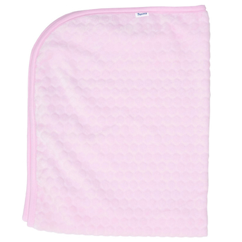 Плед Twins, велюр 3D, 100x80 см, рожевий (1425-T3D-08) - Pampik