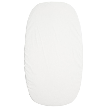 Простирадло на резинці Twins Organic, бязь преміум, 90x50 см, білий (6010-TO95-01) - Pampik