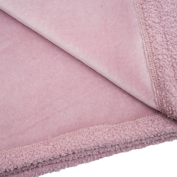 Плед Twins Каракуль, велюр, 95x90 см, пудровый (141124-TDS-24) - Pampik - 5