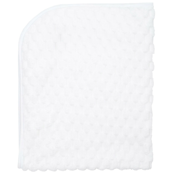 Плед Twins, велюр 3D, 100x80 см, білий (1425-T3D-01) - Pampik