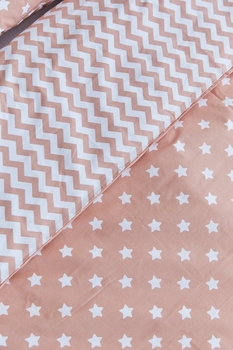 Комплект постільної білизни Twins Star, полуторний, 4 предмети, зигзаг теракотовий (1155-TPS-17) - Pampik - 3