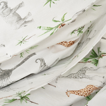 Комплект постільної білизни Twins Safari, полуторний, 4 предмети, білий з принтом (1175-TPS-10) - Pampik - 3