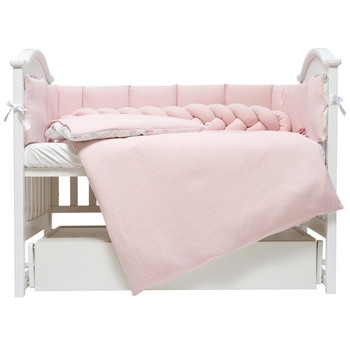 Постельный комплект Twins Cotton, 7 элементов, розовый (4077-TC-08) - Pampik - 2