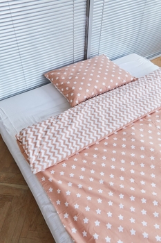 Комплект постільної білизни Twins Star, полуторний, 4 предмети, зигзаг теракотовий (1155-TPS-17) - Pampik - 6