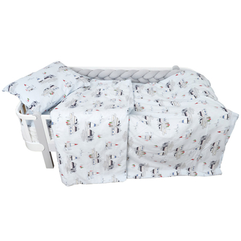 Комплект постільної білизни Twins Soft для хлопчика, полуторний, фланель, 4 предмети, білий з принтом (1115-TPS-25) - Pampik - 5