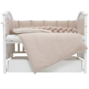 Постільний комплект Twins Cotton, 7 елементів, бежевий (4077-TC-02) - Pampik - 2