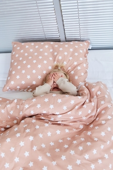 Комплект постільної білизни Twins Star, полуторний, 4 предмети, зигзаг теракотовий (1155-TPS-17) - Pampik - 9