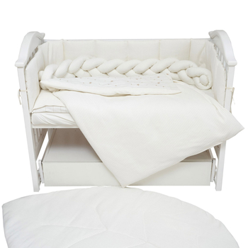 Постільний комплект Twins Cotton, 7 елементів, молочний (4077-TC-202) - Pampik - 3