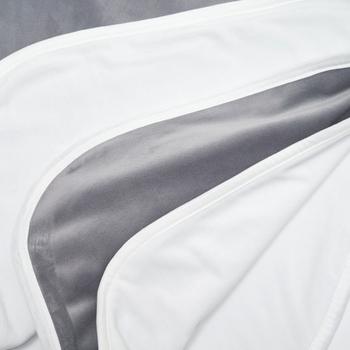 Плед Twins, велюр Double soft, 90x90 см, сірий (1411-TDS-10) - Pampik - 2