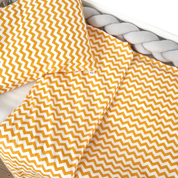 Комплект постільної білизни Twins Star, полуторний, 4 предмети, зигзаг жовтий (1155-TPS-05) - Pampik - 3