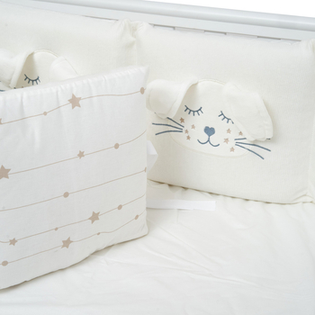 Постільний комплект Twins Кролик, 7 ел., молочний (4075-TК-202) - Pampik - 4