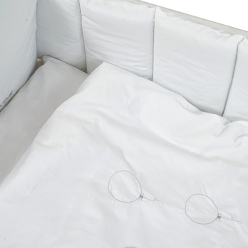 Постільний комплект Babycentre & Twins Welcome to the world, 6 елементів, білий (4012-BTWW-01) - Pampik - 3