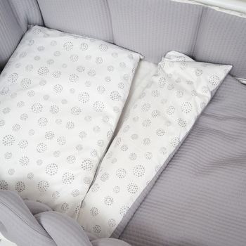 Постельный комплект Twins Cotton, 7 элементов, серый (4077-TC-10) - Pampik - 5