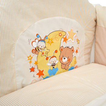 Постільний комплект Twins Bears with a star, 6 елементів, бежевий (4042-TBS-02) - Pampik - 3