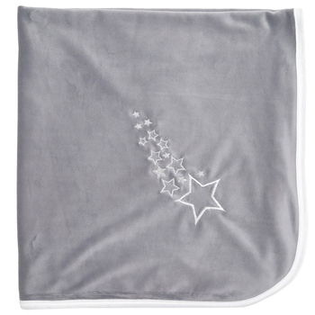 Плед Twins, велюр Double soft, 90x90 см, сірий (1411-TDS-10) - Pampik