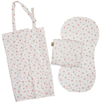 Набір для годування Twins, 3 елементи, білий з принтом, в асортименті (9000-TK3-20) - Pampik