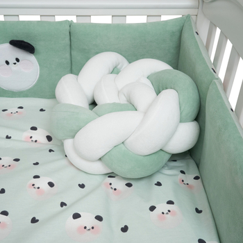 Постільний комплект Twins Panda, 7 елементів, ментоловий (4075-TP-14) - Pampik - 4