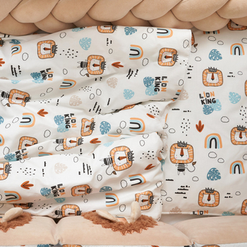 Постільний комплект Twins Leo, 7 елементів, бежевий (4079-TL-02) - Pampik - 5