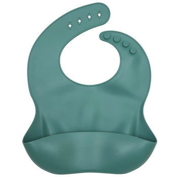 Слюнявчик Twins силиконовый, зеленый (SST-03-06) - Pampik