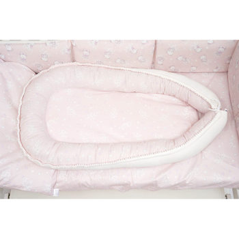 Постільний комплект Twins Be Happy з пледом, 8 елементів, рожевий (4078-TBH-08) - Pampik - 10