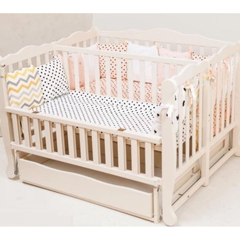 Ліжечко Goydalka DUO для двійні, з шухлядами, 135х114х90 см, білий (G100-GD-01) - Pampik - 3