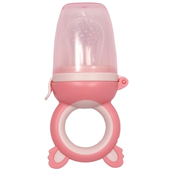 Ніблер силіконовий Twins з вушками, рожевий (NV-03-02) - Pampik