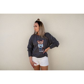 Світшот Ceba Baby Fluffy Puffy Teddy Bears Steve, р.S-M, графітовий (W-853-132-687) - Pampik - 3