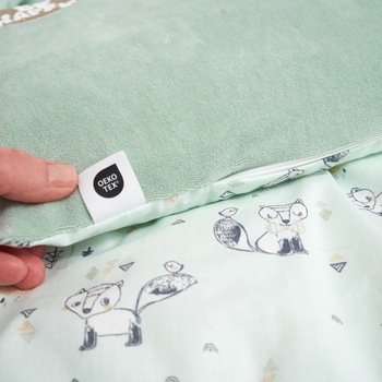 Постільний комплект Twins Be Happy з пледом, 8 елементів, м'ятний (4078-TBH-14) - Pampik - 8