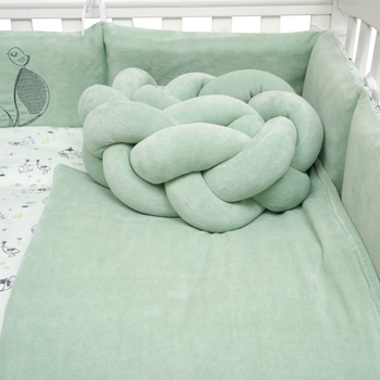 Постільний комплект Twins Be Happy з пледом, 8 елементів, м'ятний (4078-TBH-14) - Pampik - 3