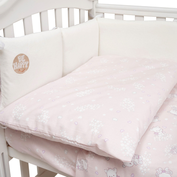 Постільний комплект Twins Be Happy з пледом, 8 елементів, рожевий (4078-TBH-08) - Pampik - 5