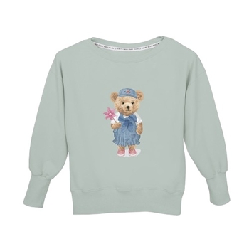 Світшот Ceba Baby Fluffy Puffy Teddy Bears Lizzy, р.S-M, м'ятний (W-853-132-685) - Pampik