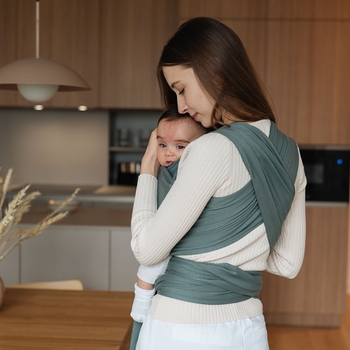 Трикотажный слинг-шарф Love & Carry Базилик (LC425) - Pampik - 3