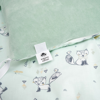 Постільний комплект Twins Be Happy з пледом, 8 елементів, м'ятний (4078-TBH-14) - Pampik - 9