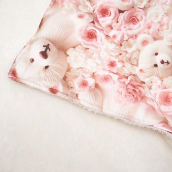 Плед і подушка ортопедична Twins 4D Ведмедики, велюр, 90х90 см, рожевий (1431-T4D-08) - Pampik - 3