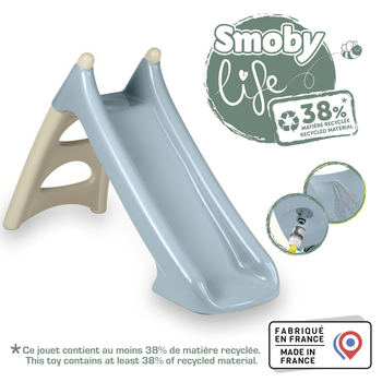 Гірка з водним ефектом Smoby Life, довжина 90 см, блакитний з бежевим (7600820630) - Pampik - 3