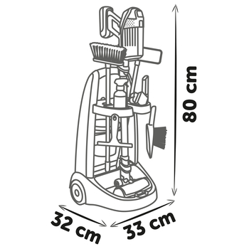 Ігровий набір Smoby Візок для прибирання з ручним пилососом Rowenta, 10 аксесуарів (7600330326) - Pampik - 4