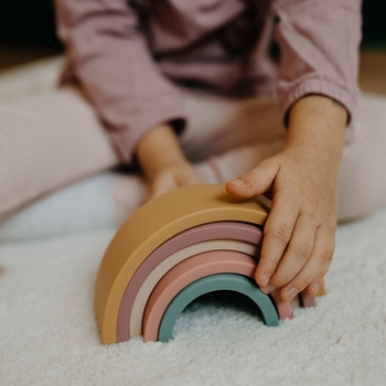 Cиліконовая пірамідка Petite&Mars Rainbow Misty Green (599817) - Pampik - 7